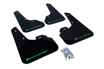 compare product Rally Armor 10-13 Mazda3/Speed3 (Hatch/Sedan) Black UR Mud Flap w/Green Logo