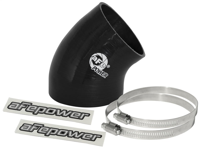 aFe MagnumFORCE Cold Air Int Sys Spare Parts Kit (4 - 3.5in ID x 40 Deg) Elbow Reducing Coupler - Blk - My Store