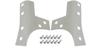 compare product Kentrol 07-18 Jeep Wrangler JK Windshield Support Overlays Pair - Polished Silver