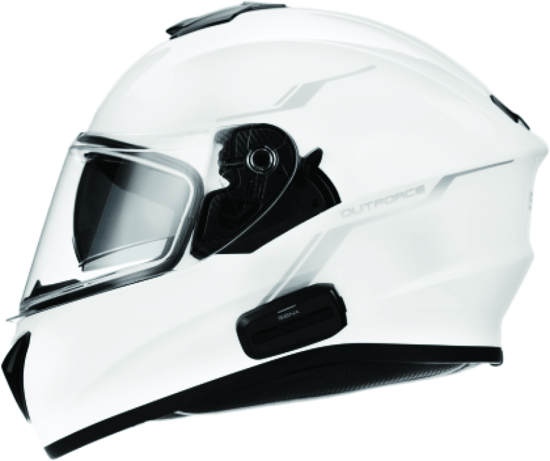Sena Technologies Outforce Full Face Bluetooth Helmet Glossy White - Large - My Store