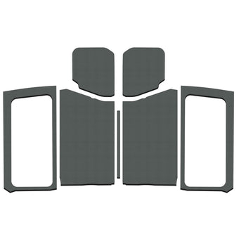 compare product DEI 18-23 Jeep Wrangler JL 2-Door Boom Mat Complete Headliner Kit - 7 Piece - White