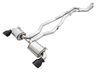 compare product AWE Tuning 2020 Toyota Supra A90 Non-Resonated Touring Edition Exhaust - 5in Diamond Black Tips