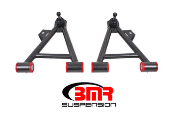 compare product BMR 94-04 Mustang Lower Non-Adj. A-Arms (Coilover Only) w/ Tall Ball Joint (Poly) - Black Hammertone