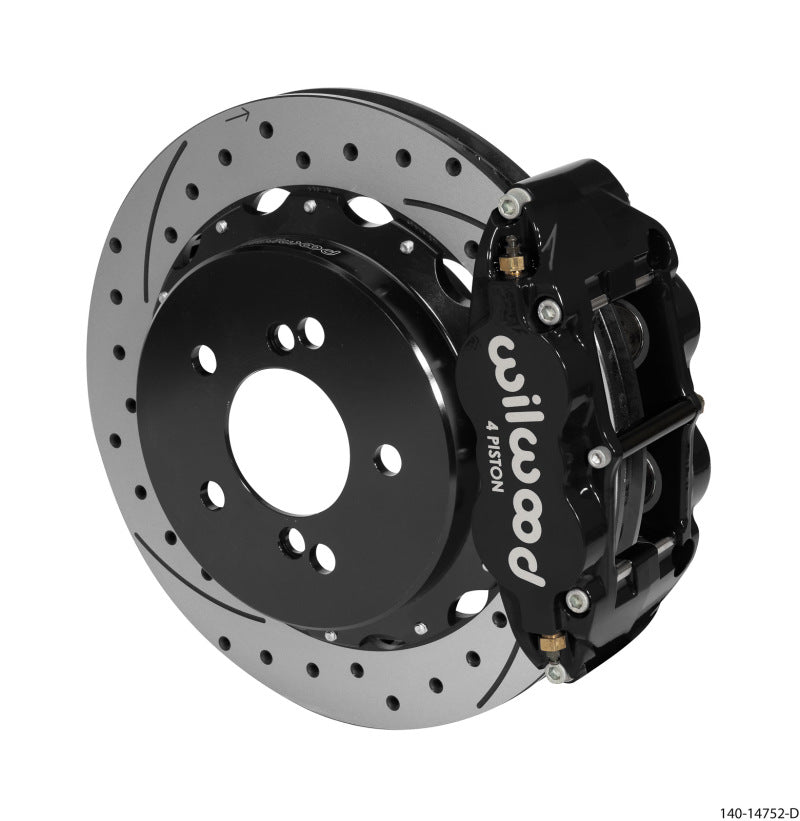 Wilwood Narrow Superlite 4R Rear Kit 12.88in Drilled/Slotted Black 00 - 06 BMW M3 E46 - My Store