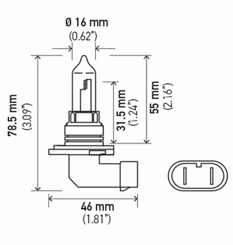 Hella Bulb 9005 12V 65W P20D T4 +50 (2) - My Store