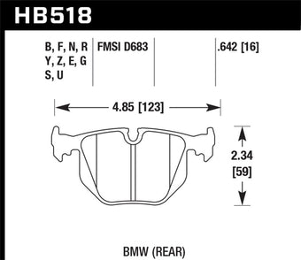 compare product Hawk 01-06 BMW 330 / 97-01 740I / 96-01 750IL / 03-06 BMW M3 / 00-03 M5 / 00-06 X5 / 06-08 Z4 / 03-0