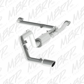 compare product MBRP 2016+ Nissan Titan 5.6L XD 4in Tip 3in AL Cat Back Single Side