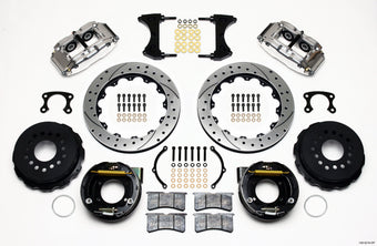 compare product Wilwood Narrow Superlite 4R Rear P-Brk Kit 12.88in Drill Polish Big Ford New Style 2.50in Offset