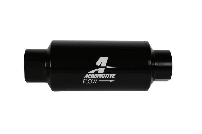 Aeromotive In - Line Filter 10AN 10 Micron Microglass Element Bright - Dip Black 2in OD - My Store