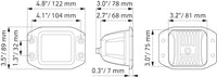 Hella Universal Black Magic 3.2in L.E.D. Cube Kit - Flood Beam (Flush Mount) - My Store