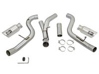 aFe LARGE Bore HD 4in Dual DPF - Back SS Exhaust w/Polished Tip 16 - 17 GM Diesel Truck V8 - 6.6L (td) LML - My Store