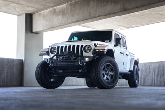 compare product DV8 Offroad 18-23 Jeep Wrangler JL / 20-23 Jeep Gladiator JT FS-7 Mid-Width Winch Front Bumper