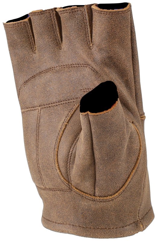 Kuryakyn Leather By River Road Buster Vintage Shorty Gloves Black - Medium - My Store