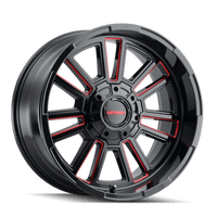 Mayhem 8115 Apollo 20x9 / 8x165.1 BP / 18mm Offset / 125.2mm Hub Black w/ Prism Red Wheel - My Store