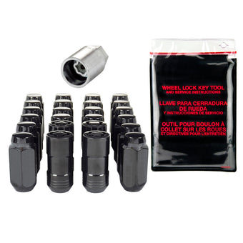 compare product McGard 6 Lug Hex Install Kit w/Locks (Cone Seat Nut) M14X1.5 / 22mm Hex / 1.945in. Length - Black