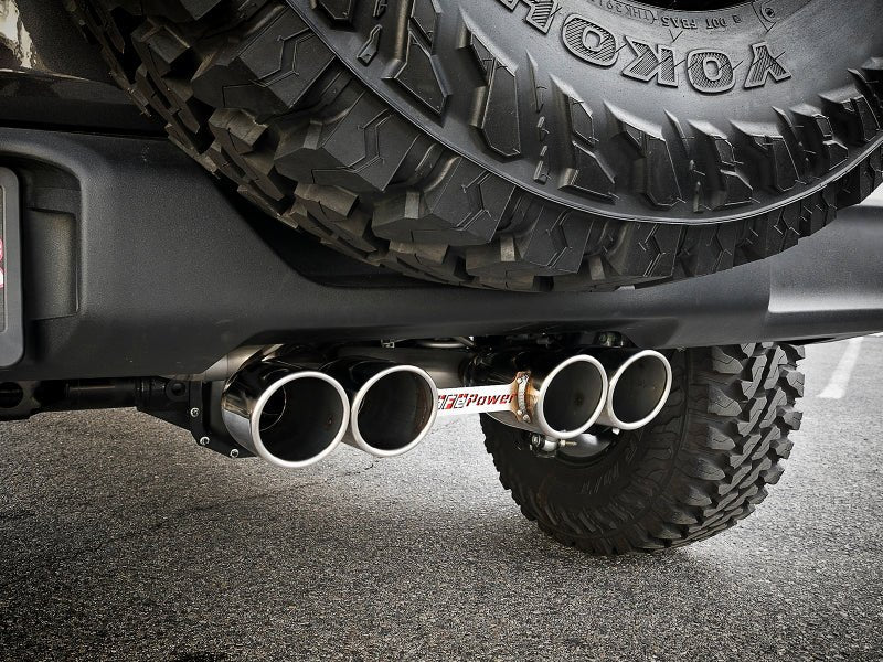 aFe Rebel Series 2.5in 304 SS Cat - Back Exhaust w/ Polished Tip 18 - 20 Jeep Wrangler (JL) - My Store