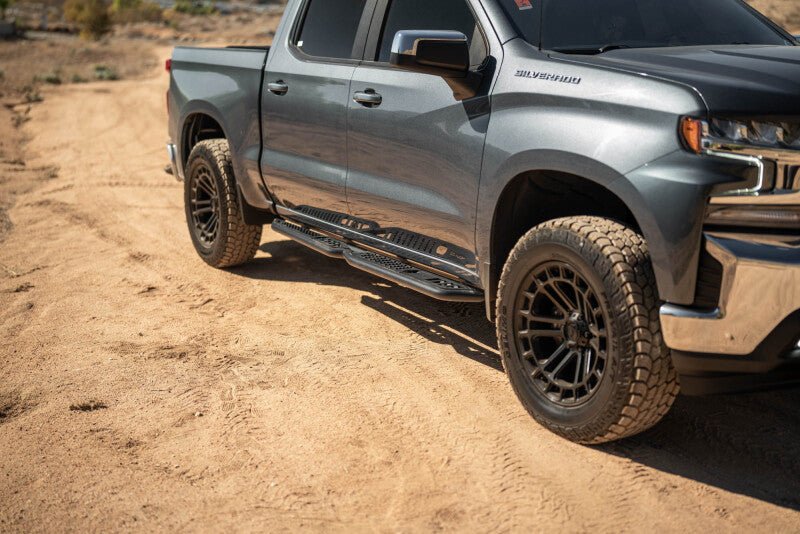 DV8 Offroad 19 - 24 GMC Sierra 1500 Crew Cab OE Plus Side Steps - Black Steel - My Store