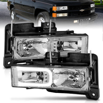 compare product ANZO 1999-2000 Cadillac Escalade Crystal Headlights