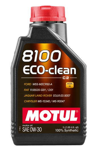 compare product Motul 1L Synthetic Engine Oil 8100 Eco-Clean 0W30 12X1L - C2/API SM/ST.JLR 03.5007 - 1L