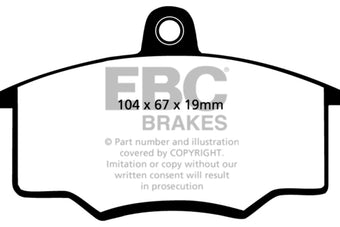 compare product EBC 80-82 Audi 4000 1.6 Greenstuff Front Brake Pads