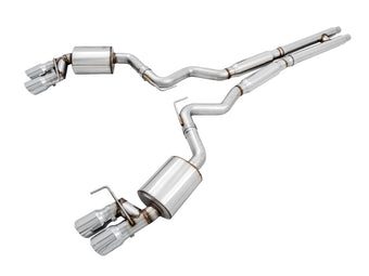 compare product AWE Tuning 2018+ Ford Mustang GT (S550) Cat-Back Exhaust - Touring Edition (Quad Chrome Silver Tips)