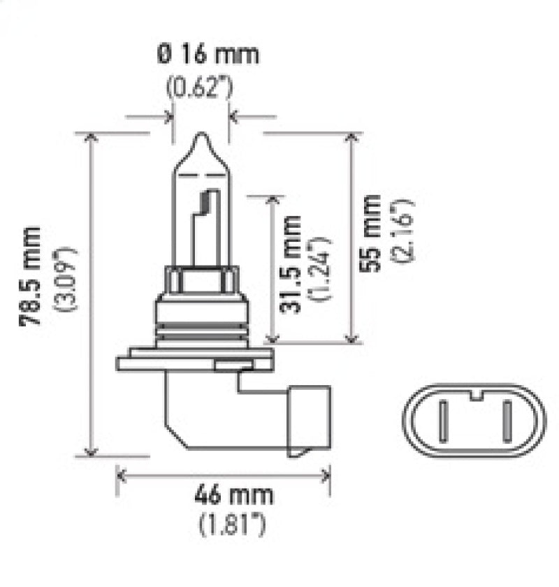 Hella Bulb 9005 12V 65W P20D T4 +50 (2) - My Store