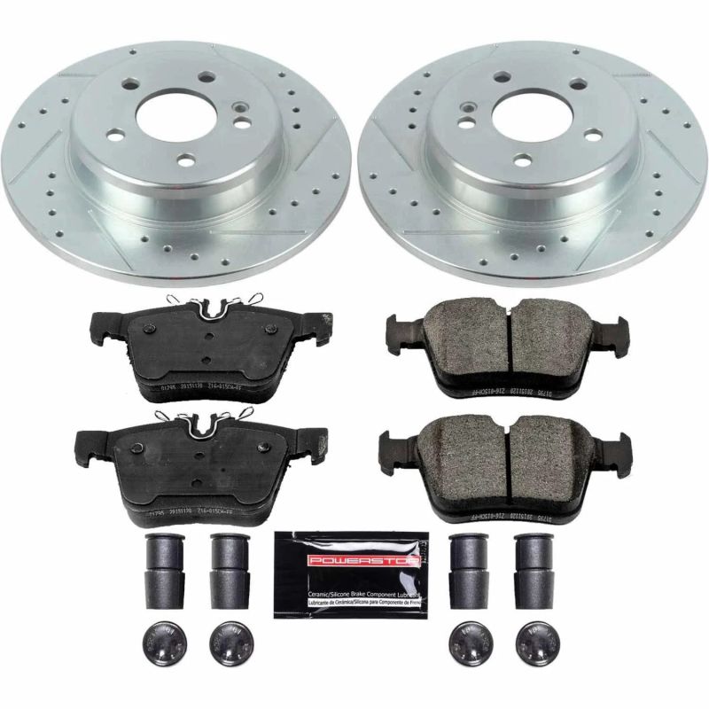 Power Stop 17 - 18 Mercedes - Benz C300 Rear Z23 Evolution Sport Brake Kit - My Store