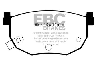 compare product EBC 99-01 Hyundai Elantra 2.0 Ultimax2 Rear Brake Pads