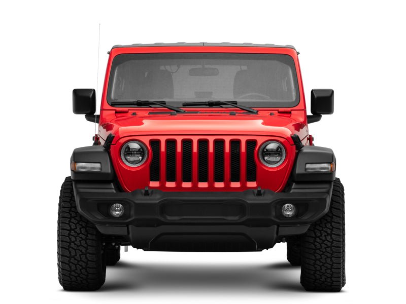 Raxiom 18 - 22 Jeep Wrangler JL/JT Axial Series LED Headlights - Black Housing (Clear Lens) - My Store