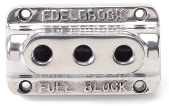 compare product Edelbrock Fuel Block Triple Polished