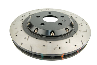 compare product DBA 2010+ Camaro V8 SS Front Drilled & Slotted 5000 Series 2 Piece Rotor Assembled w/ Black Hat