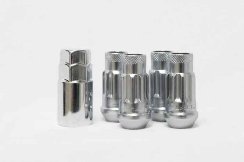 Wheel Mate 14x1.50 Monster Lug Satin Silver Locking Lug Nut - Set of 4 - My Store