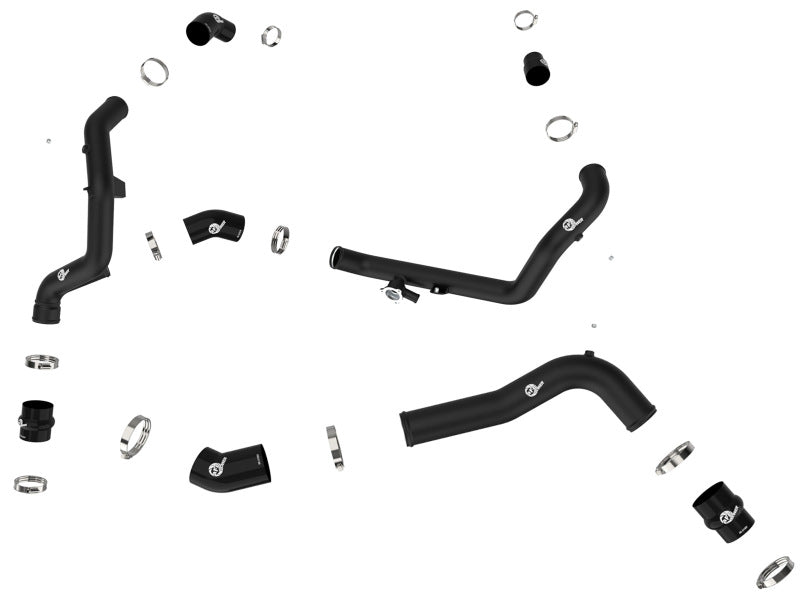 aFe 20 - 23 Ford Explorer ST V6 3.0L (tt) BladeRunner Aluminum Hot and Cold Charge Pipe Kit - Black - My Store