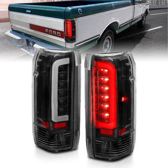 compare product ANZO 1987-1996 Ford F-150 LED Taillights Black Housing Clear Lens (Pair)