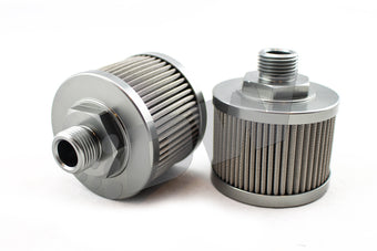 compare product DeatschWerks Stainless Steel 8AN 100 Micron Universal Fuel Pump Pre-Filter
