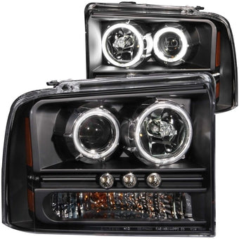 compare product ANZO 2005-2007 Ford Excursion Projector Headlights w/ Halo Black w/ LED Strip (CCFL) 1pc