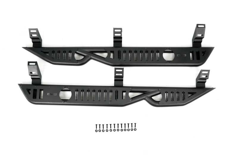 DV8 Offroad 24 - 25 Toyota Land Cruiser OE Plus Side Steps - Black Steel - My Store