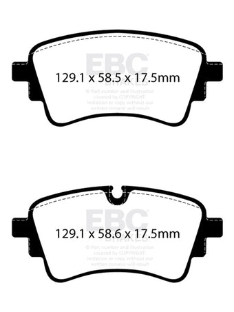 compare product EBC 2020+ Audi A4 B9 2.0T Greenstuff Rear Brake Pads