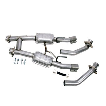 compare product BBK 86-93 Mustang 5.0 High Flow H Pipe With Catalytic Converters - 2-1/2