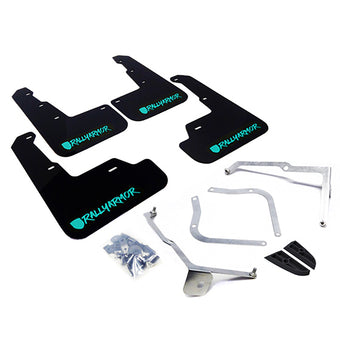 compare product Rally Armor 15-21 Subaru WRX/STI Black UR Mud Flap w/Teal Altered Font Logo