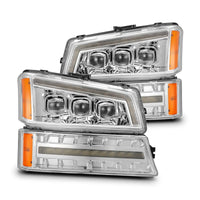 AlphaRex 03 - 06 Chevy Silverado 1500/2500HD/3500HD/Avalanche Chrome NOVA LED Proj Headlights - My Store