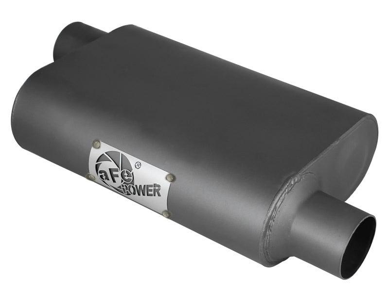 aFe Scorpion Replacement Alum Steel Muffler 2 - 1/2in In/Out Baffled Offset/Offset 13inL x10inW x4inH - My Store