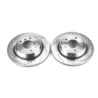 compare product Power Stop 94-95 BMW 540i Rear Evolution Drilled & Slotted Rotors - Pair
