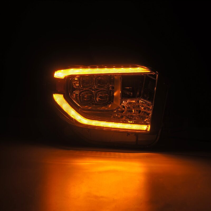 AlphaRex 14 - 21 Toyota Tundra NOVA LED Proj HL Chrome w/Actv Light & Seq. Sig + Switchback DRL - My Store