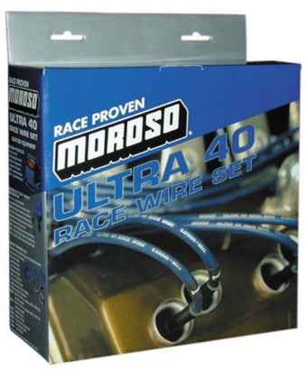 compare product Moroso GM LS Ignition Wire Set - Ultra 40 - Sleeved - 12in - Blue