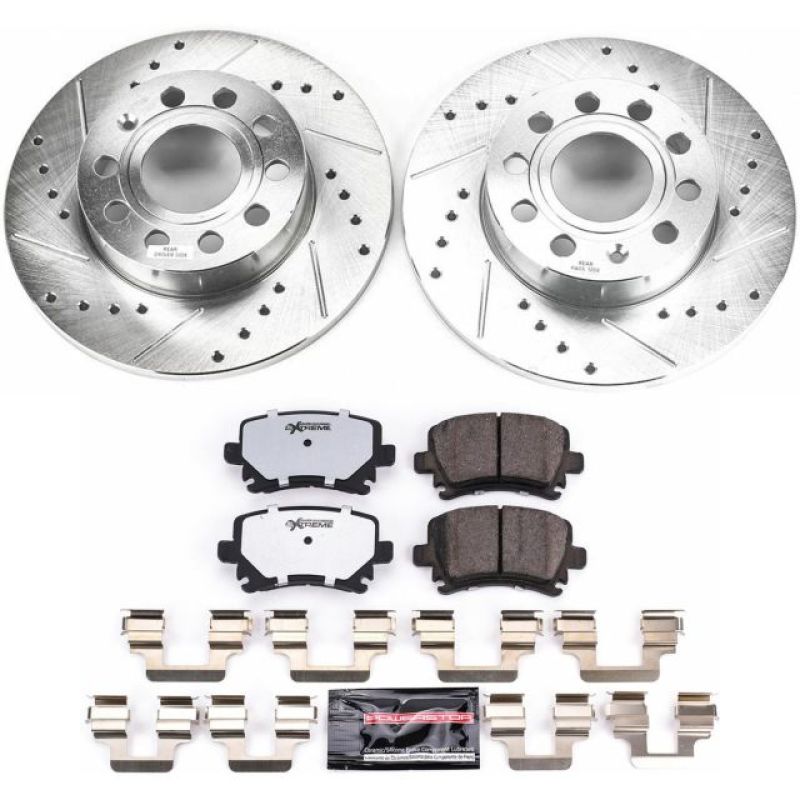 Power Stop 2008 Audi A3 Rear Z26 Street Warrior Brake Kit - My Store