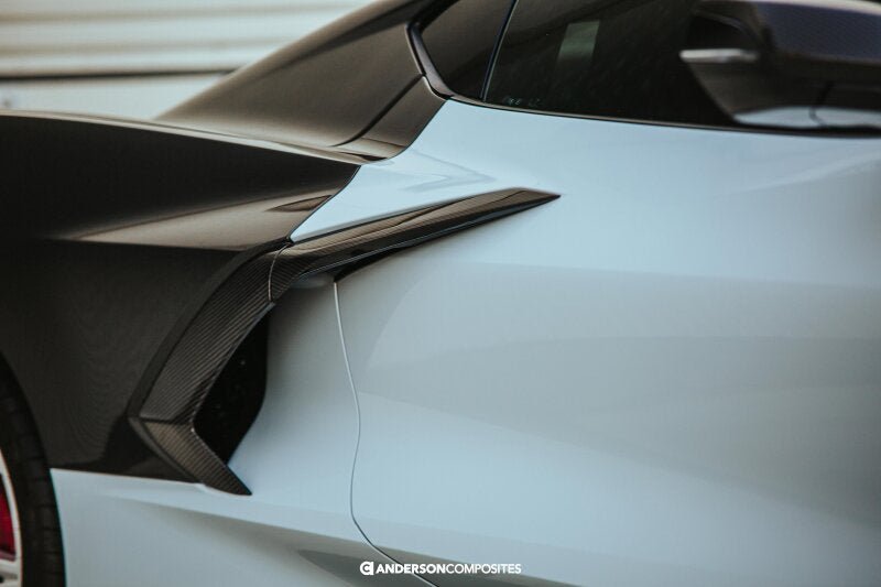 Anderson Composites 20 - 21 Chevrolet Corvette C8 Stingray Carbon Fiber Side Scoops - My Store