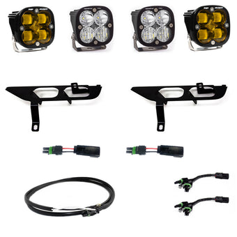 compare product Baja Designs 21-22 Ford F-150 Squadron SAE Amber/Pro DC Up w/ DRL Fog Pocket Light Kit