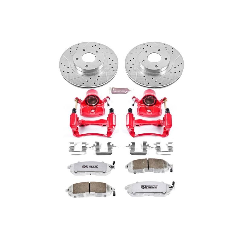 Power Stop 02 - 04 Infiniti I35 Front Z26 Street Warrior Brake Kit w/Calipers - My Store