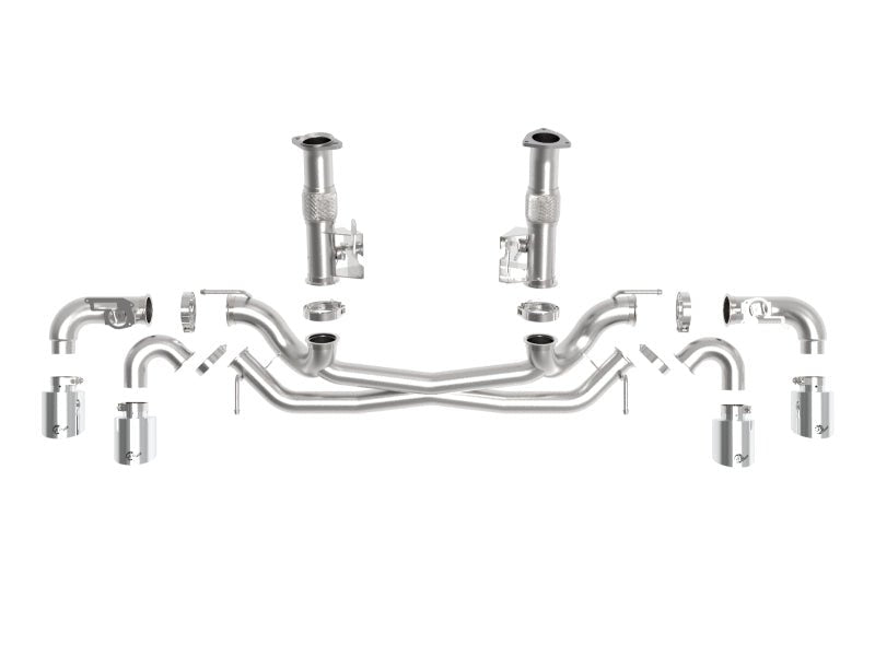 AFe MACH Force - Xp 304 Stainless Steel Cat - Back Exhaust Polished 2020 Chevrolet Corvette C8 - My Store